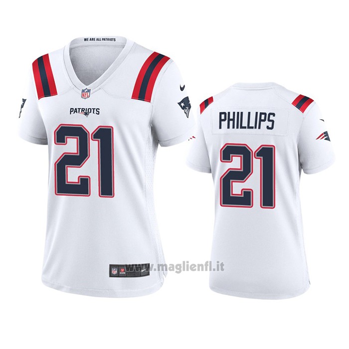 Maglia NFL Game Donna New England Patriots Adrian Phillips Bianco